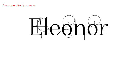 Decorated Name Tattoo Designs Eleonor Free