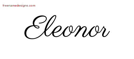 Classic Name Tattoo Designs Eleonor Graphic Download