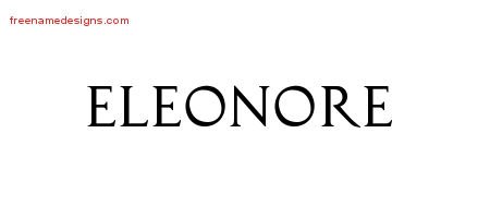 Regal Victorian Name Tattoo Designs Eleonore Graphic Download