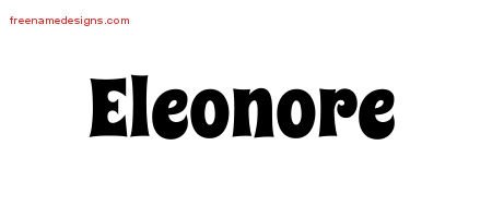 Groovy Name Tattoo Designs Eleonore Free Lettering