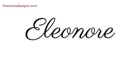 Classic Name Tattoo Designs Eleonore Graphic Download