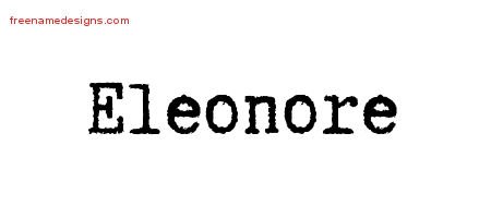 Typewriter Name Tattoo Designs Eleonore Free Download
