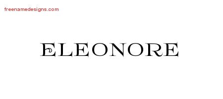 Flourishes Name Tattoo Designs Eleonore Printable