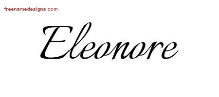 Calligraphic Name Tattoo Designs Eleonore Download Free