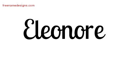 Handwritten Name Tattoo Designs Eleonore Free Download