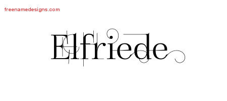 Decorated Name Tattoo Designs Elfriede Free