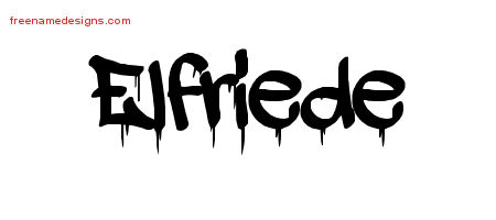 Graffiti Name Tattoo Designs Elfriede Free Lettering