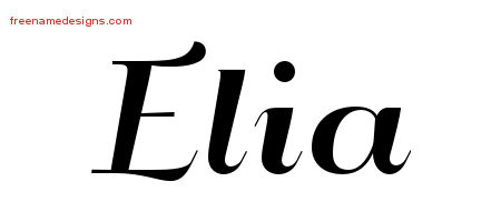 Art Deco Name Tattoo Designs Elia Printable