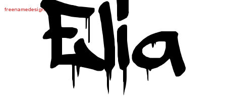 Graffiti Name Tattoo Designs Elia Free Lettering