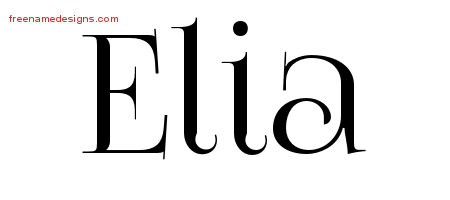 Vintage Name Tattoo Designs Elia Free Download
