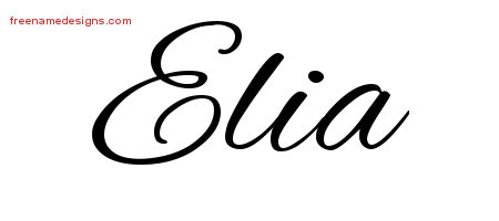 Cursive Name Tattoo Designs Elia Download Free