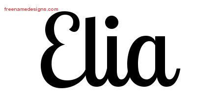 Handwritten Name Tattoo Designs Elia Free Download