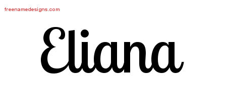 Handwritten Name Tattoo Designs Eliana Free Download