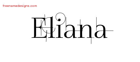 Decorated Name Tattoo Designs Eliana Free