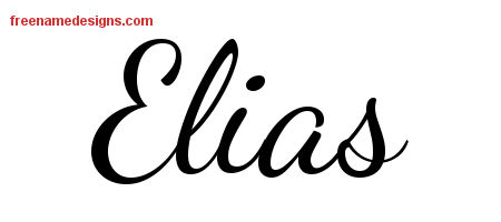 Lively Script Name Tattoo Designs Elias Free Download