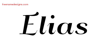 Art Deco Name Tattoo Designs Elias Graphic Download