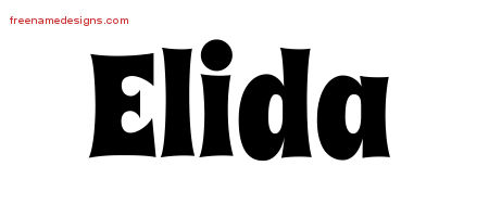 Groovy Name Tattoo Designs Elida Free Lettering Groovy Name Tattoo Designs Elida Free Lettering