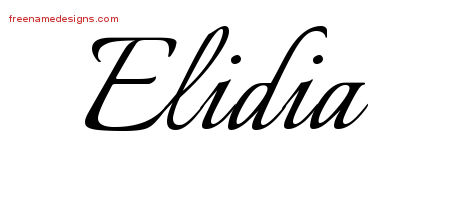 Calligraphic Name Tattoo Designs Elidia Download Free