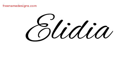 Cursive Name Tattoo Designs Elidia Download Free
