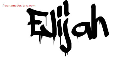 Graffiti Name Tattoo Designs Elijah Free