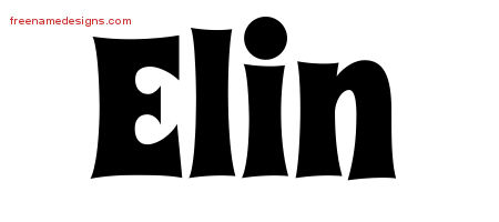 Groovy Name Tattoo Designs Elin Free Lettering
