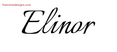 Calligraphic Name Tattoo Designs Elinor Download Free