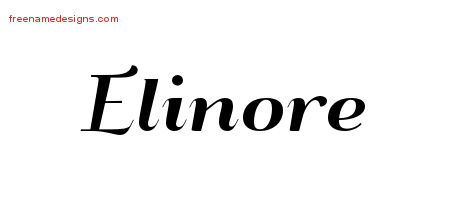 Art Deco Name Tattoo Designs Elinore Printable