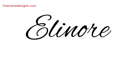 Cursive Name Tattoo Designs Elinore Download Free