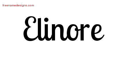 Handwritten Name Tattoo Designs Elinore Free Download