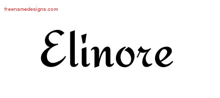 Calligraphic Stylish Name Tattoo Designs Elinore Download Free