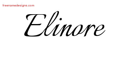 Calligraphic Name Tattoo Designs Elinore Download Free