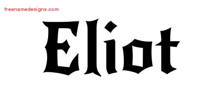 Gothic Name Tattoo Designs Eliot Download Free