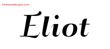Art Deco Name Tattoo Designs Eliot Graphic Download