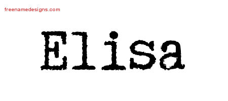 Typewriter Name Tattoo Designs Elisa Free Download