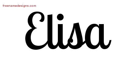Handwritten Name Tattoo Designs Elisa Free Download