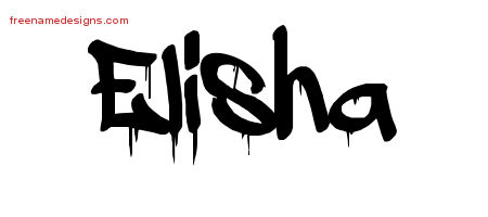 Graffiti Name Tattoo Designs Elisha Free Lettering