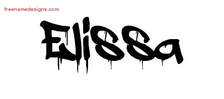 Graffiti Name Tattoo Designs Elissa Free Lettering
