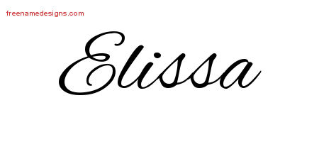 Cursive Name Tattoo Designs Elissa Download Free