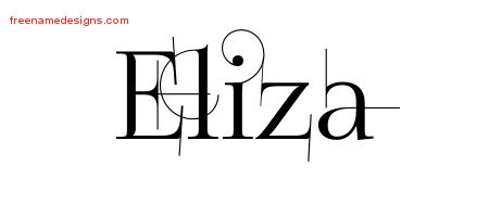 Decorated Name Tattoo Designs Eliza Free