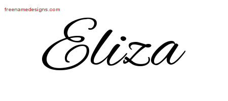 Cursive Name Tattoo Designs Eliza Download Free