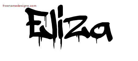 Graffiti Name Tattoo Designs Eliza Free Lettering