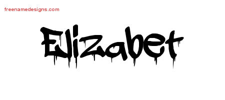 Graffiti Name Tattoo Designs Elizabet Free Lettering