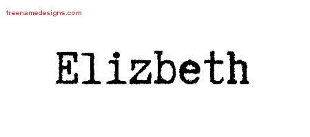 Typewriter Name Tattoo Designs Elizbeth Free Download