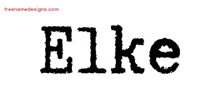 Typewriter Name Tattoo Designs Elke Free Download