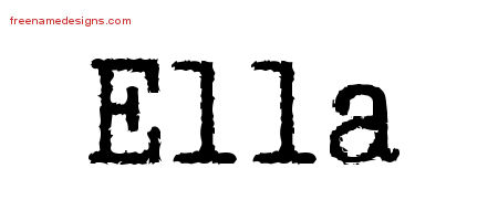 Typewriter Name Tattoo Designs Ella Free Download
