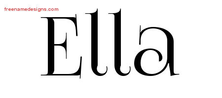 Vintage Name Tattoo Designs Ella Free Download