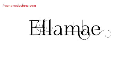 Decorated Name Tattoo Designs Ellamae Free