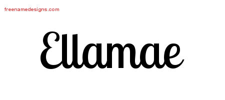 Handwritten Name Tattoo Designs Ellamae Free Download