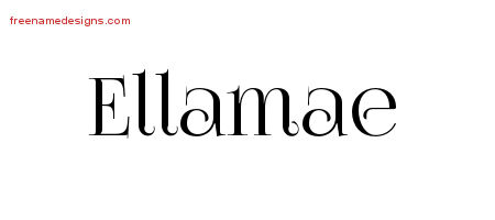 Vintage Name Tattoo Designs Ellamae Free Download