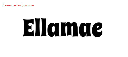 Groovy Name Tattoo Designs Ellamae Free Lettering